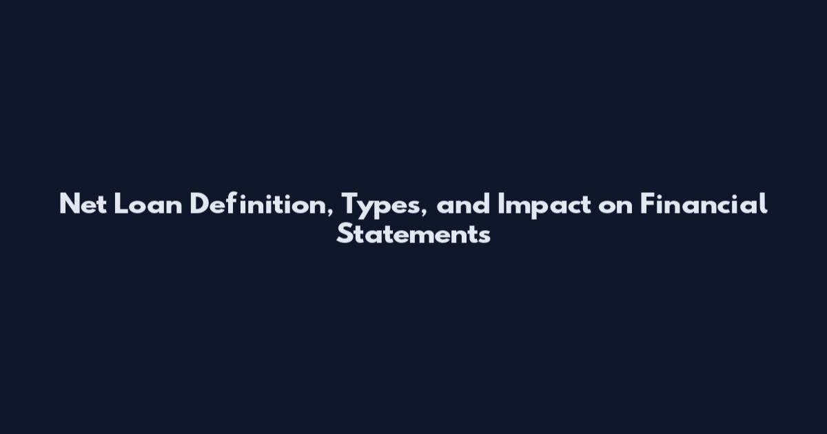 Net Loan Definition, Types, and Impact on Financial Statements