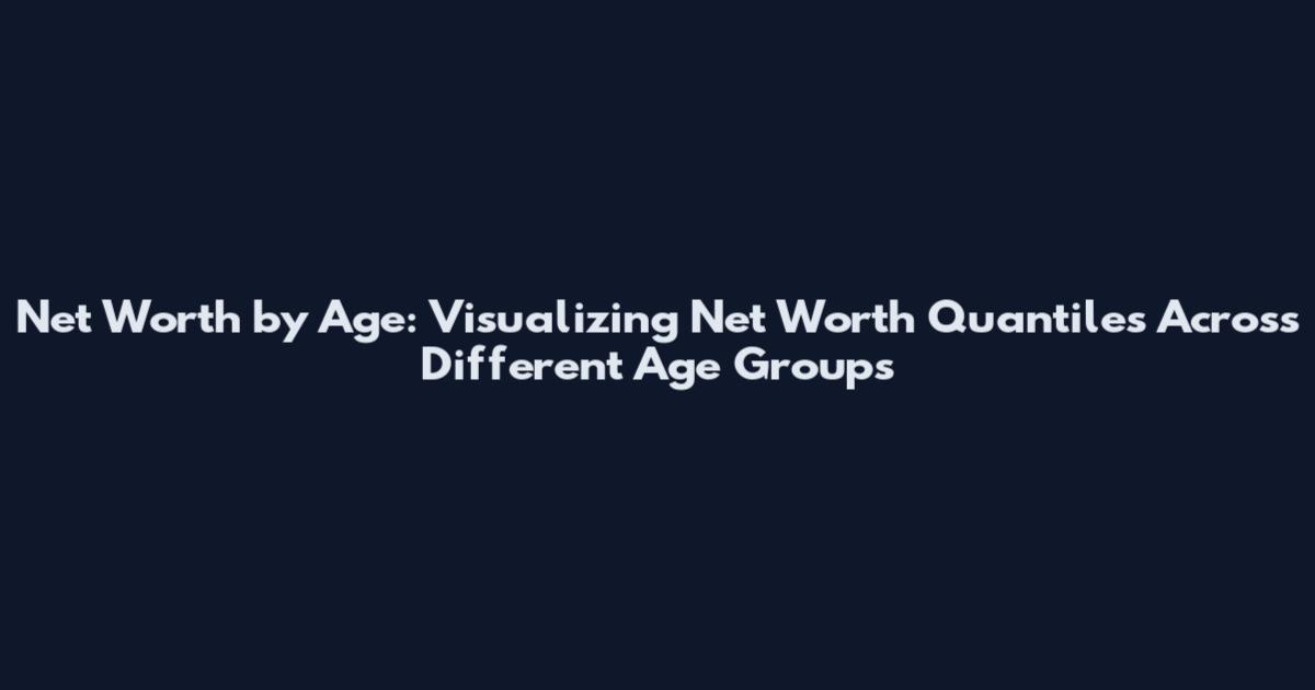 Net Worth by Age: Visualizing Net Worth Quantiles Across Different Age Groups