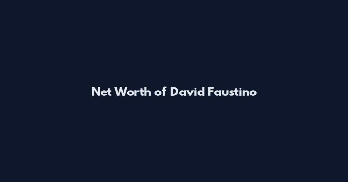 Net Worth of David Faustino