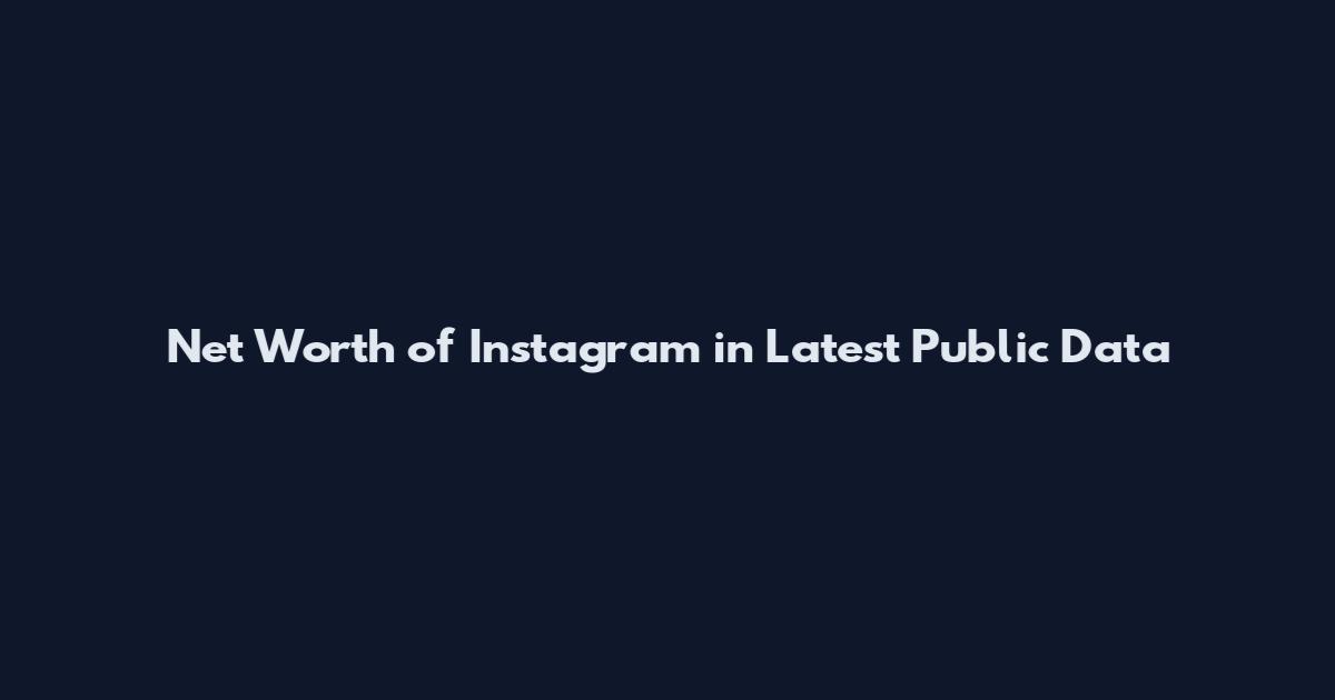 Net Worth of Instagram in Latest Public Data
