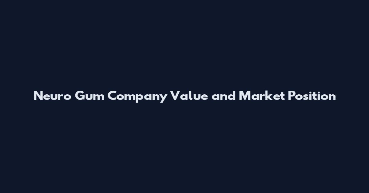 Neuro Gum Company Value and Market Position