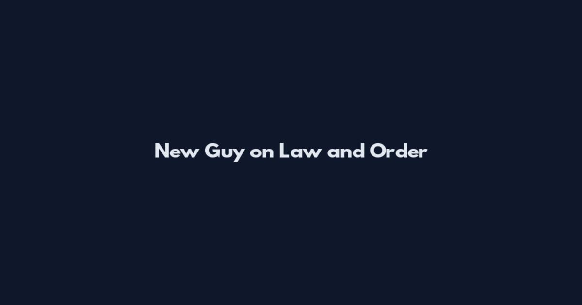New Guy on Law and Order