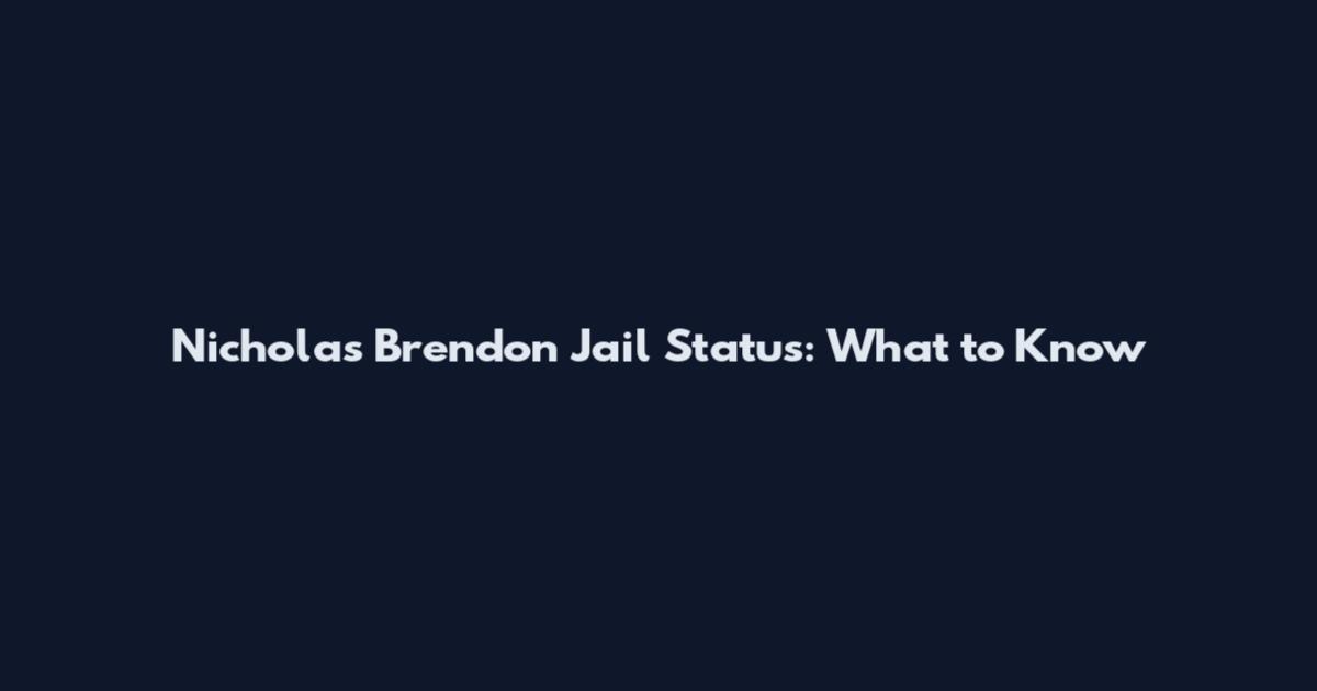 Nicholas Brendon Jail Status: What to Know