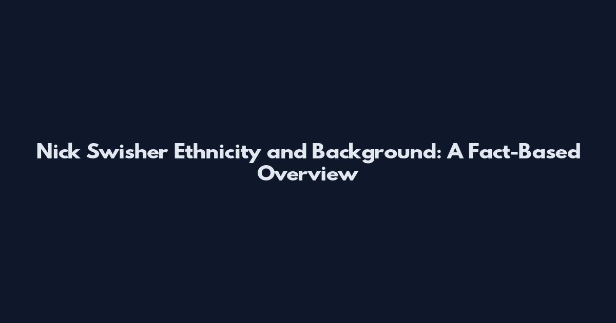 Nick Swisher Ethnicity and Background: A Fact-Based Overview