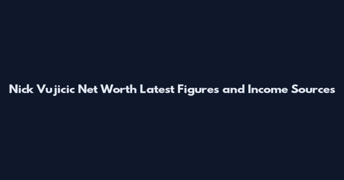Nick Vujicic Net Worth Latest Figures and Income Sources