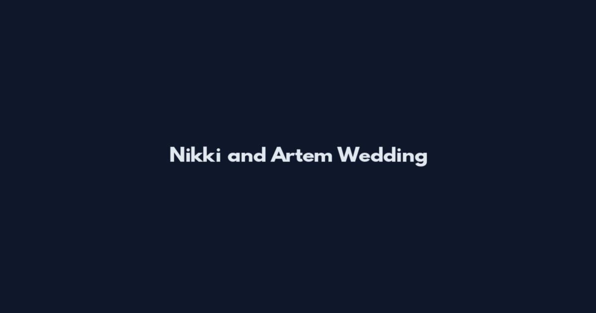 Nikki and Artem Wedding