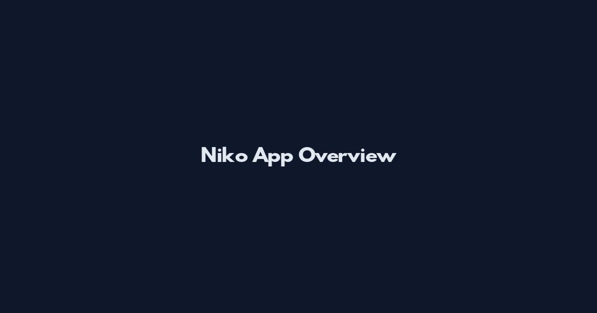 Niko App Overview