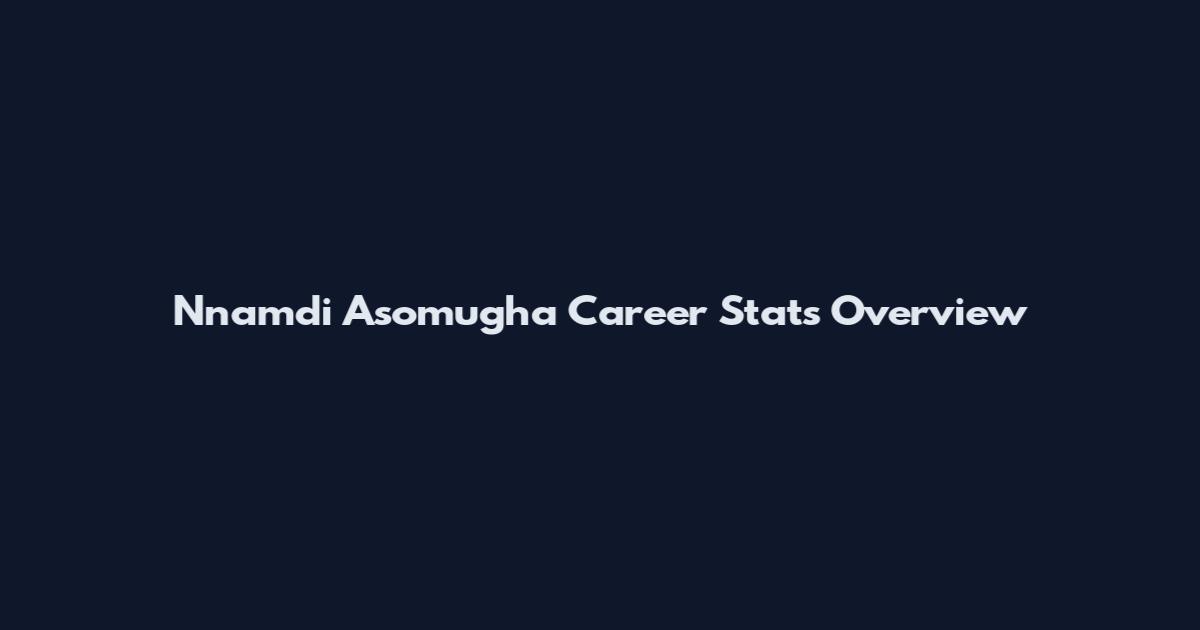 Nnamdi Asomugha Career Stats Overview