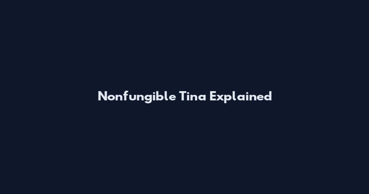Nonfungible Tina Explained