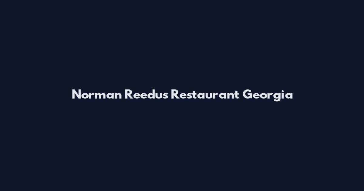 Norman Reedus Restaurant Georgia