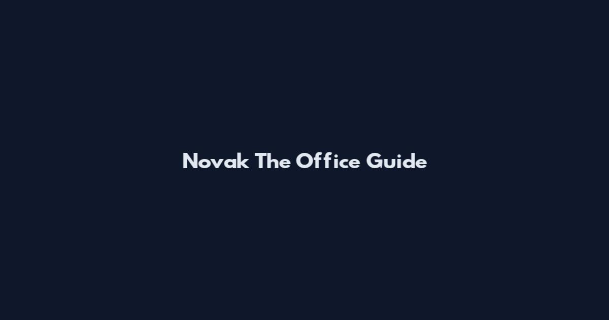 Novak The Office Guide