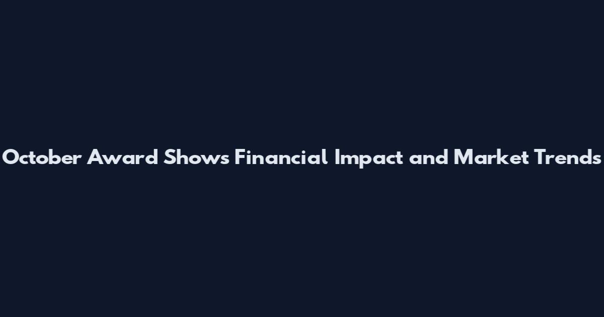 October Award Shows Financial Impact and Market Trends