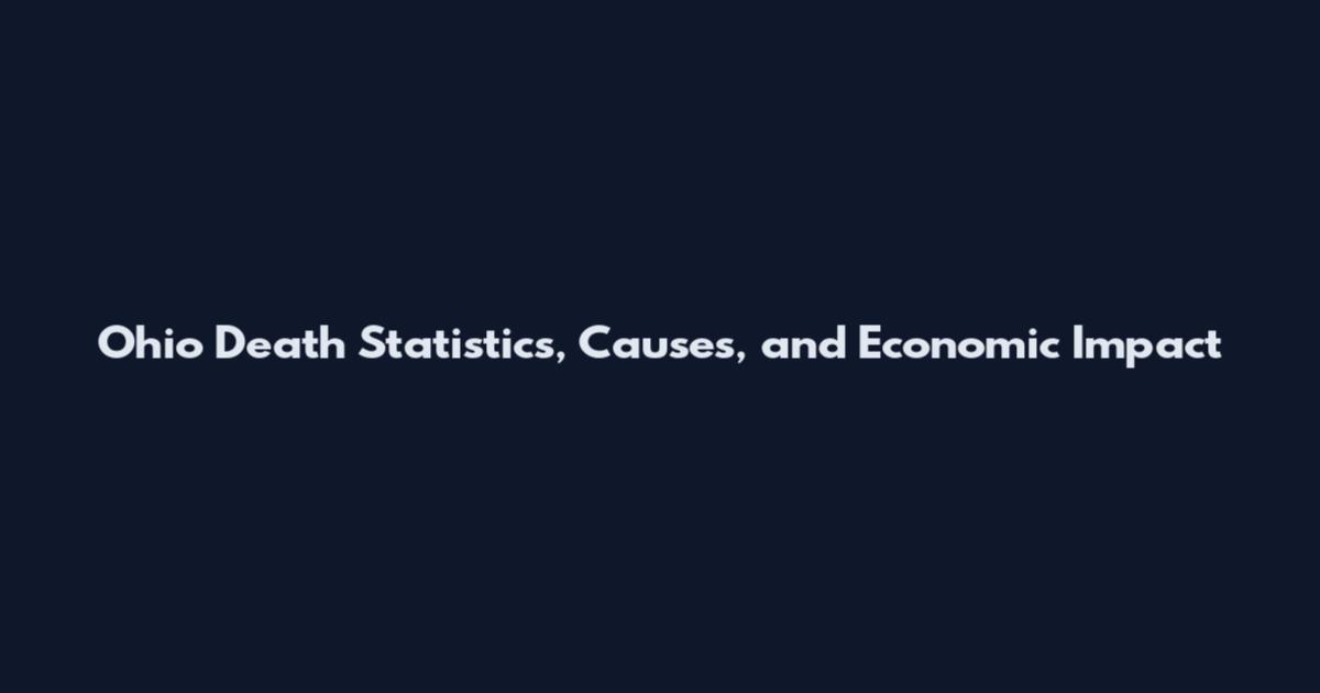 Ohio Death Statistics, Causes, and Economic Impact