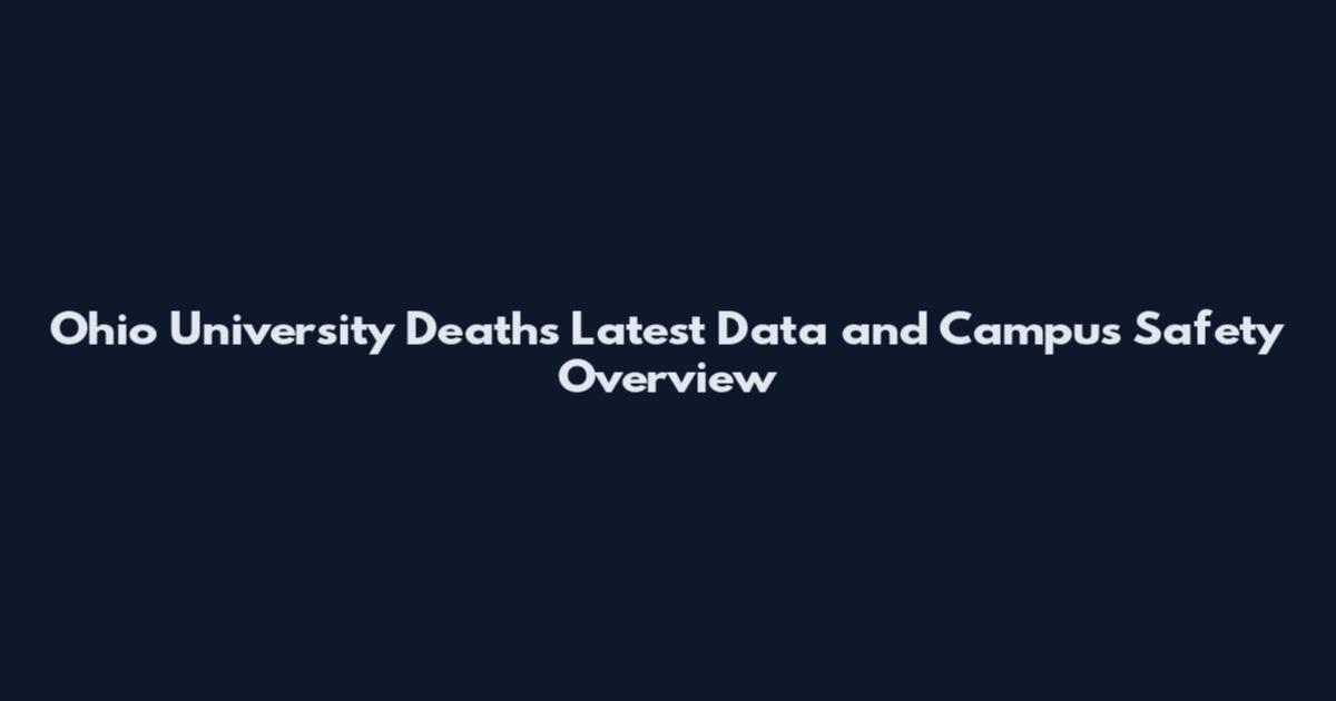 Ohio University Deaths Latest Data and Campus Safety Overview