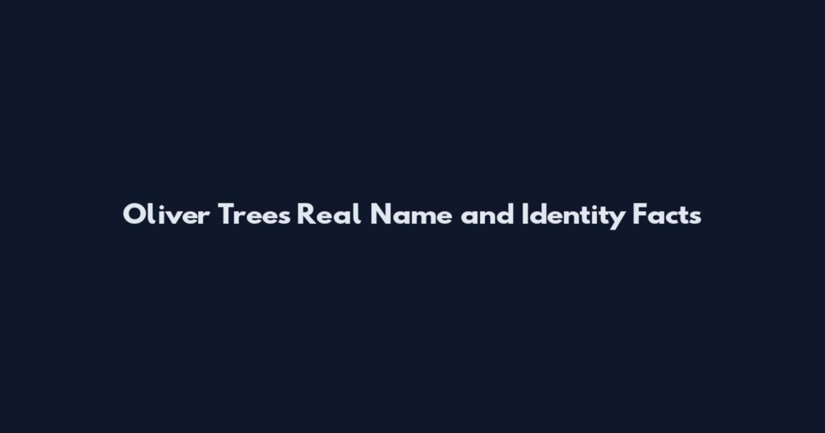 Oliver Tree's Real Name and Identity Facts