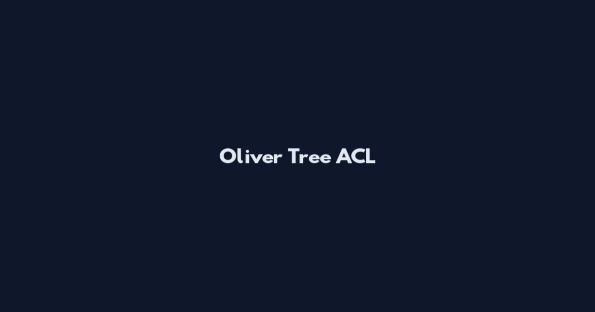 Oliver Tree ACL