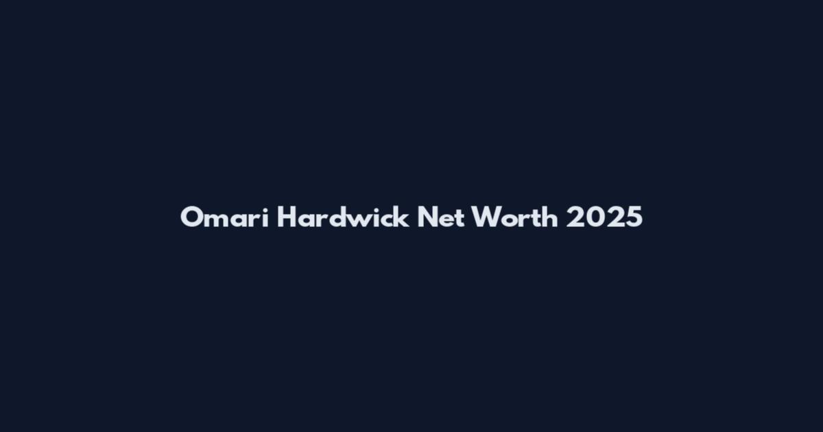 Omari Hardwick Net Worth 2025