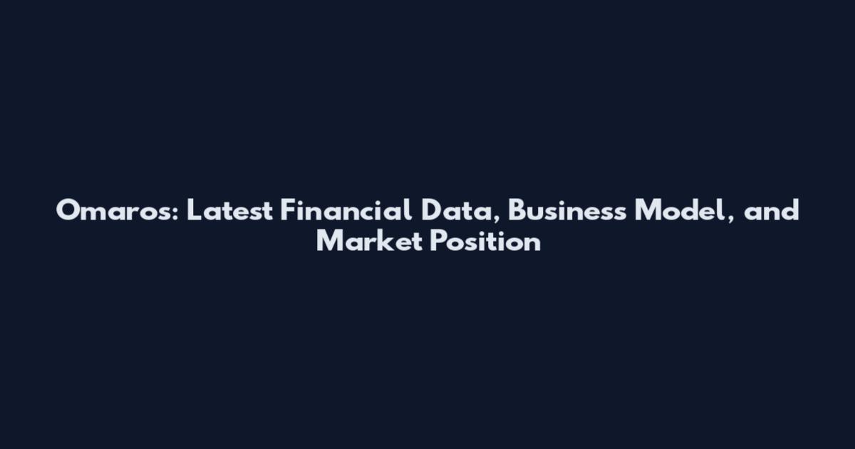 Omaros: Latest Financial Data, Business Model, and Market Position