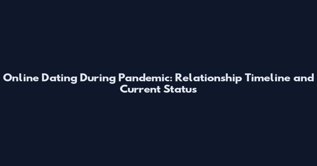 Online Dating During Pandemic: Relationship Timeline and Current Status