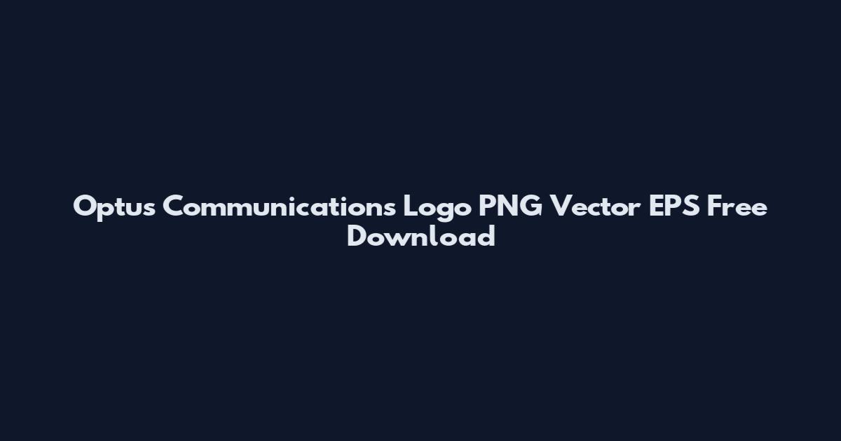 Optus Communications Logo PNG Vector EPS Free Download