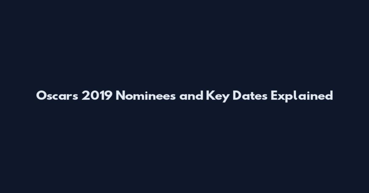 Oscars 2019 Nominees and Key Dates Explained