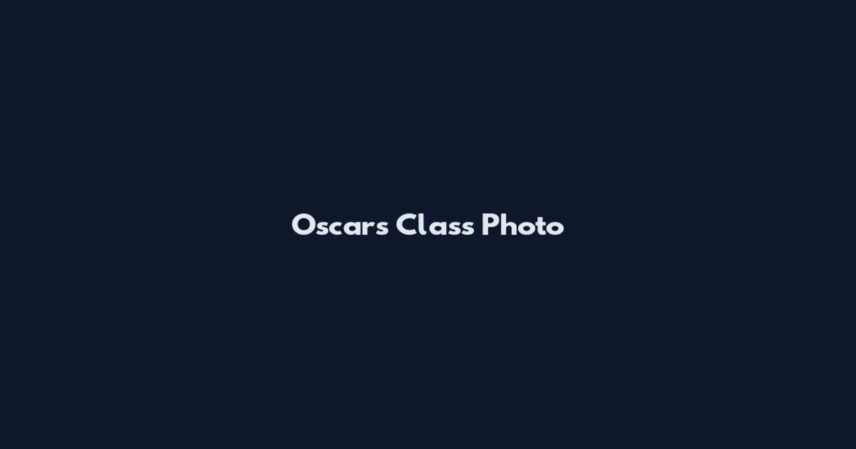Oscars Class Photo