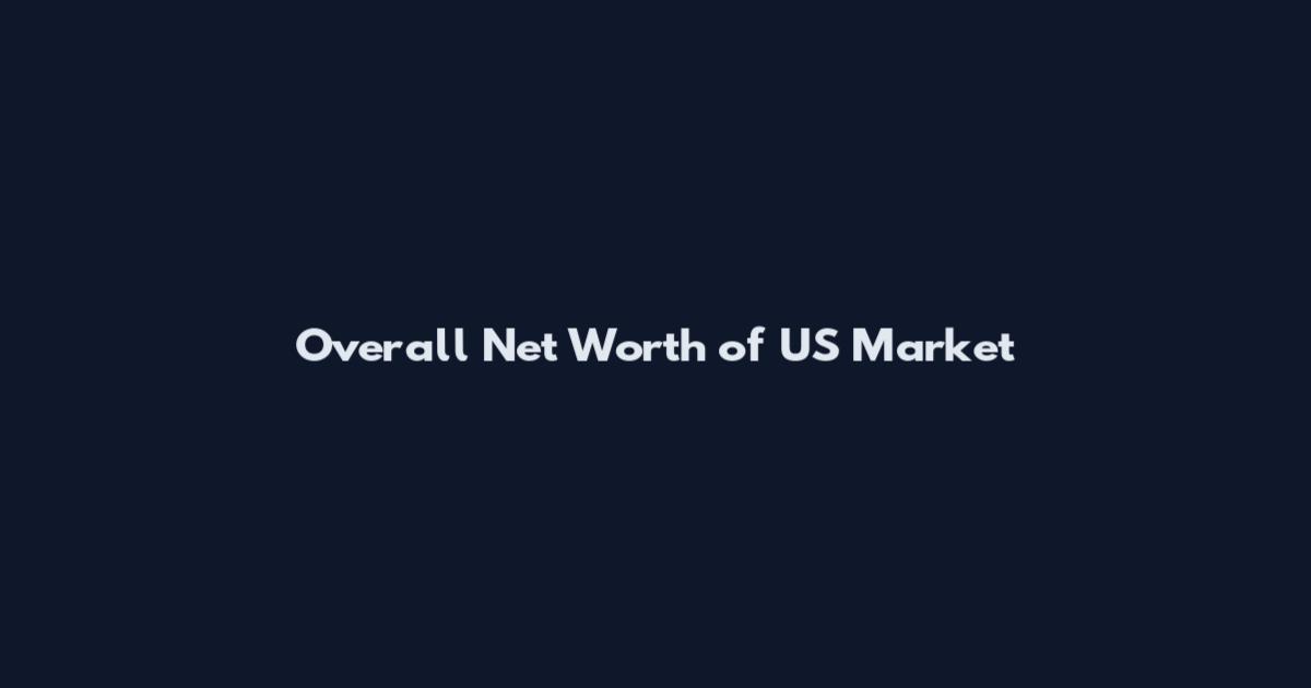 Overall Net Worth of US Market