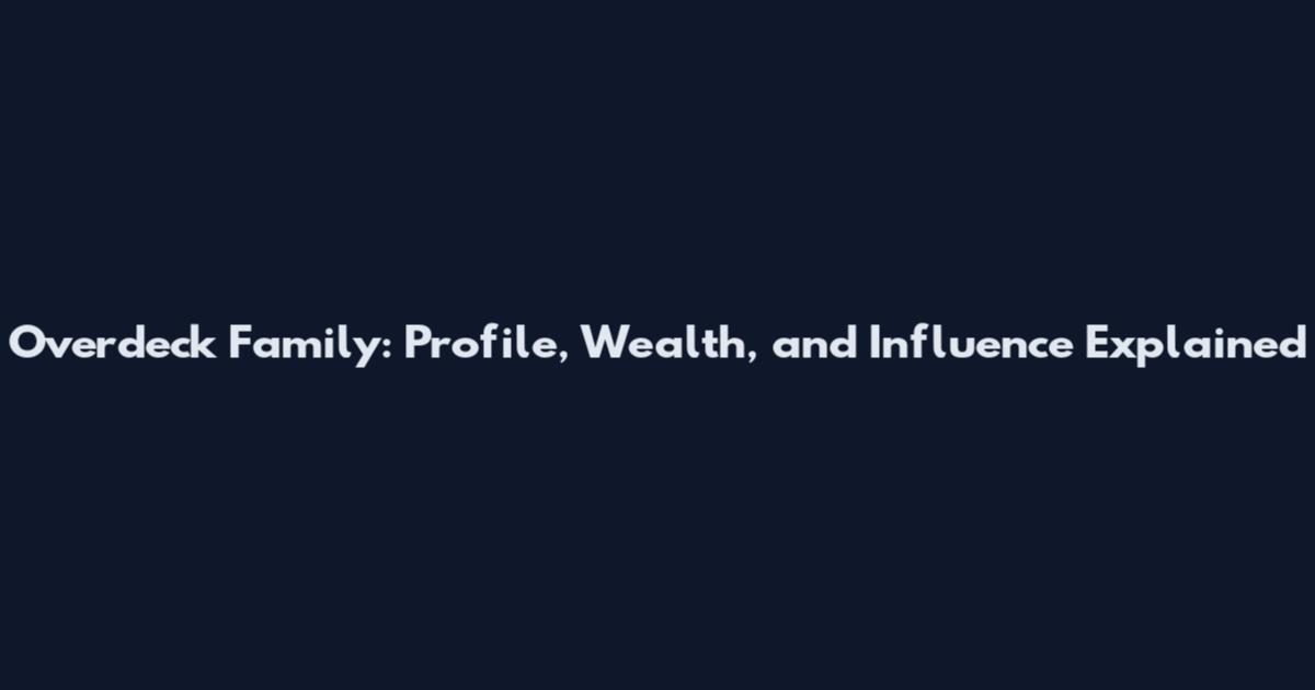 Overdeck Family: Profile, Wealth, and Influence Explained