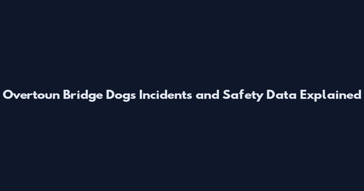 Overtoun Bridge Dogs Incidents and Safety Data Explained