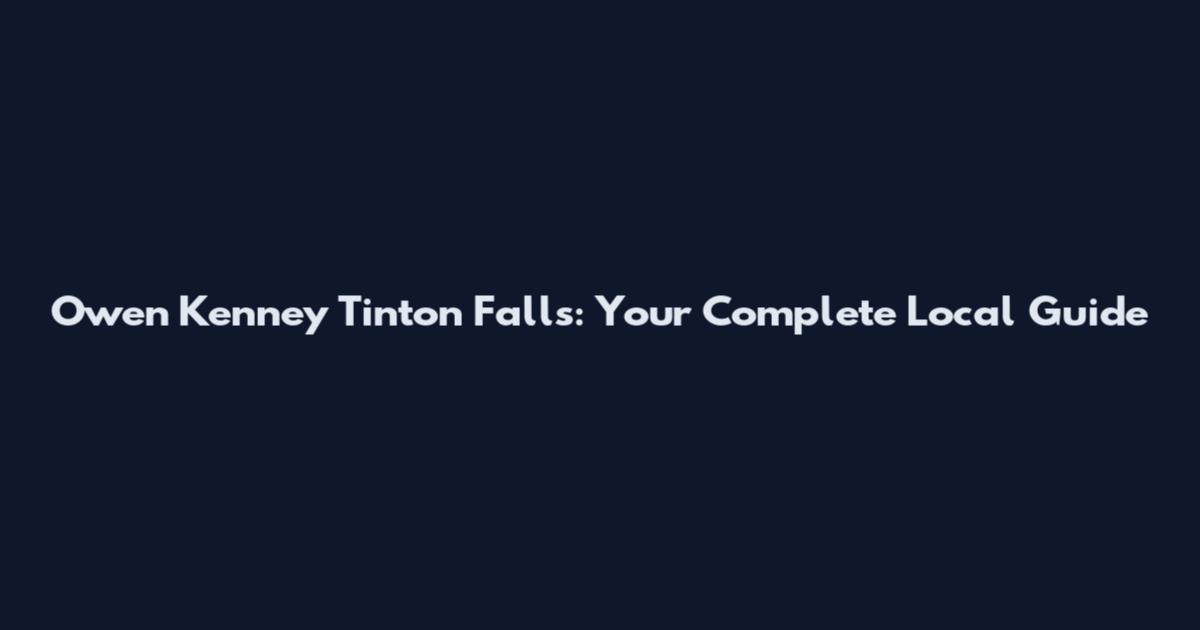 Owen Kenney Tinton Falls: Your Complete Local Guide
