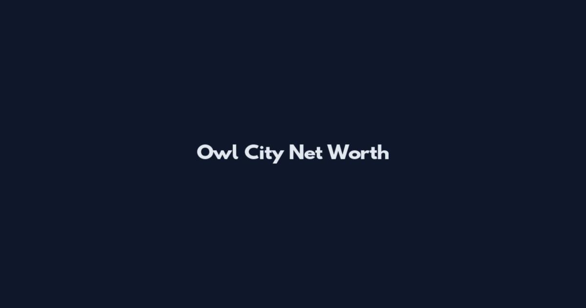 Owl City Net Worth