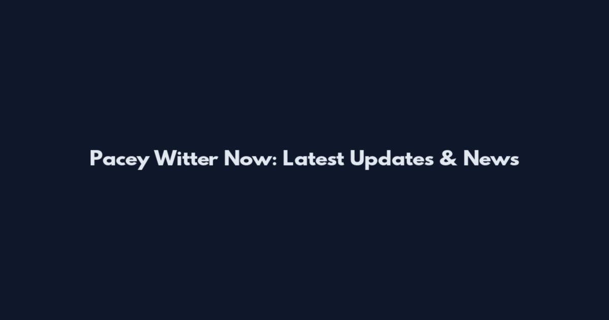 Pacey Witter Now: Latest Updates & News