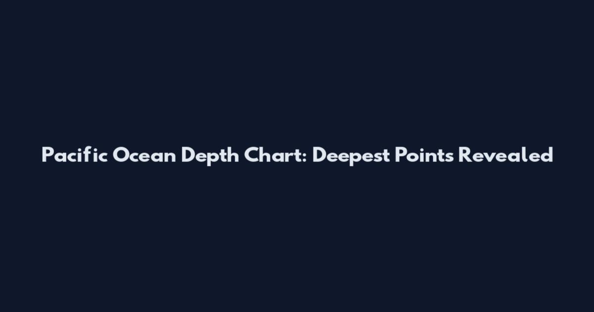 Pacific Ocean Depth Chart: Deepest Points Revealed