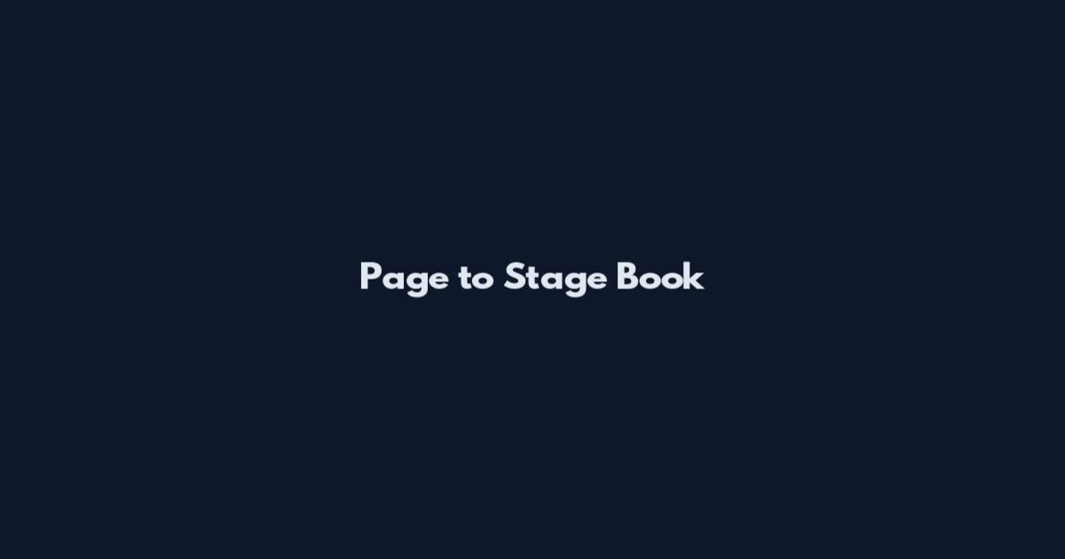 Page to Stage Book