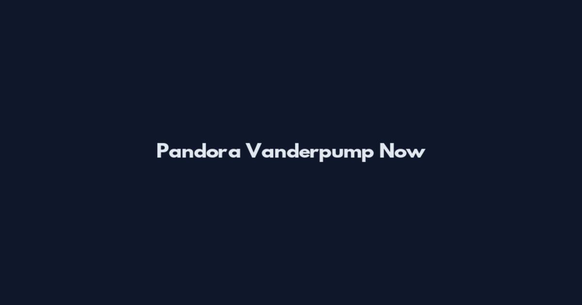Pandora Vanderpump Now