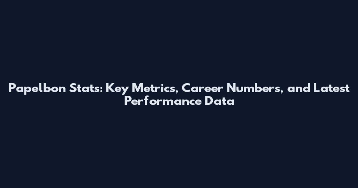 Papelbon Stats: Key Metrics, Career Numbers, and Latest Performance Data
