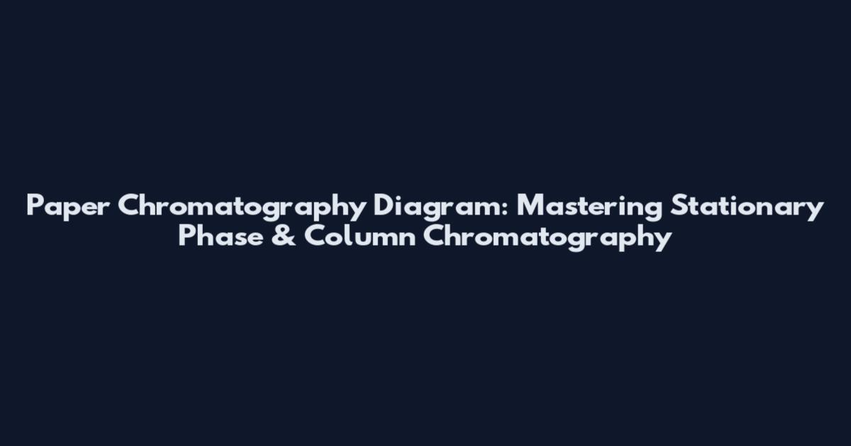 Paper Chromatography Diagram: Mastering Stationary Phase & Column Chromatography
