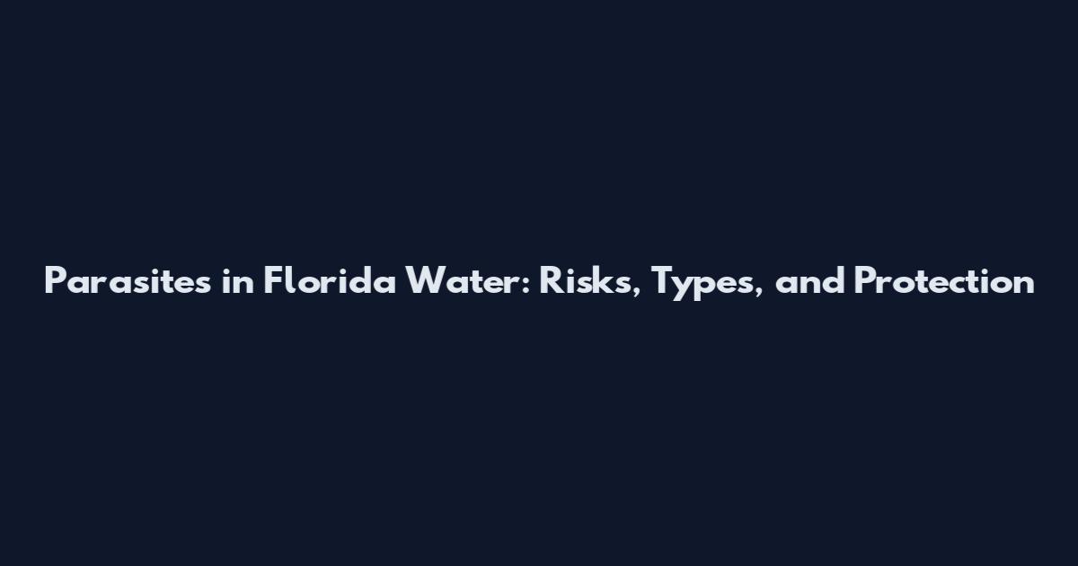 Parasites in Florida Water: Risks, Types, and Protection