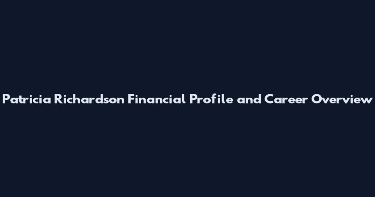 Patricia Richardson Financial Profile and Career Overview