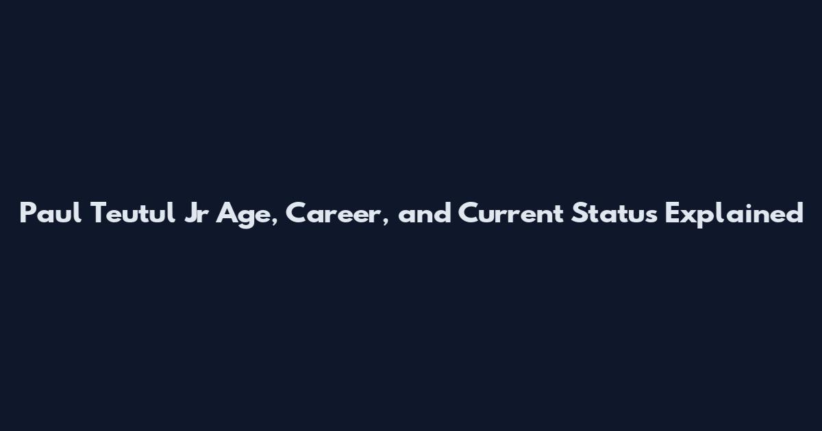 Paul Teutul Jr Age, Career, and Current Status Explained