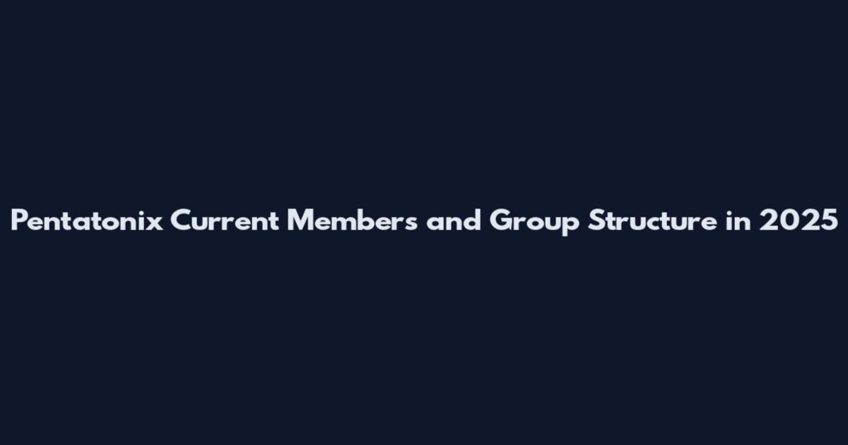 Pentatonix Current Members and Group Structure in 2025