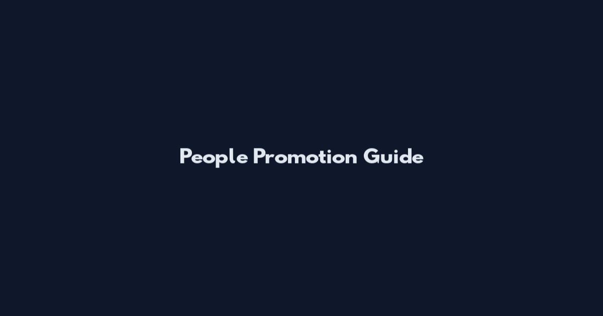 People Promotion Guide