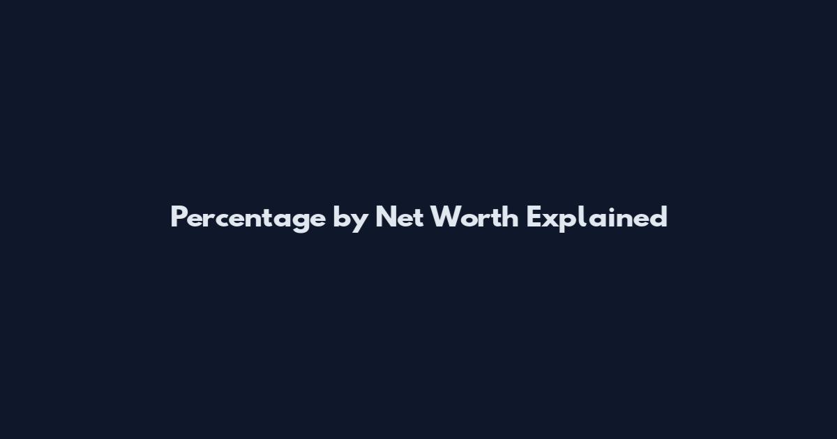 Percentage by Net Worth Explained