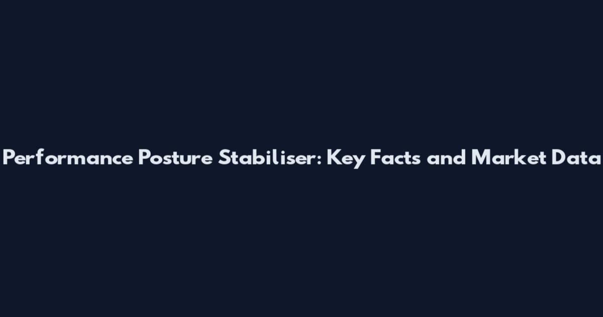 Performance Posture Stabiliser: Key Facts and Market Data