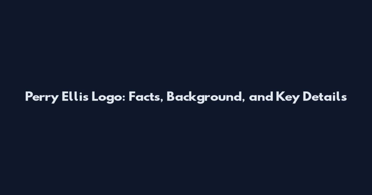 Perry Ellis Logo: Facts, Background, and Key Details
