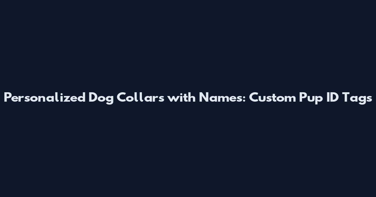 Personalized Dog Collars with Names: Custom Pup ID Tags