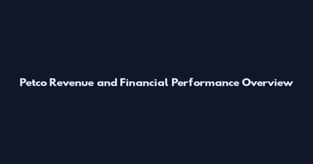 Petco Revenue and Financial Performance Overview