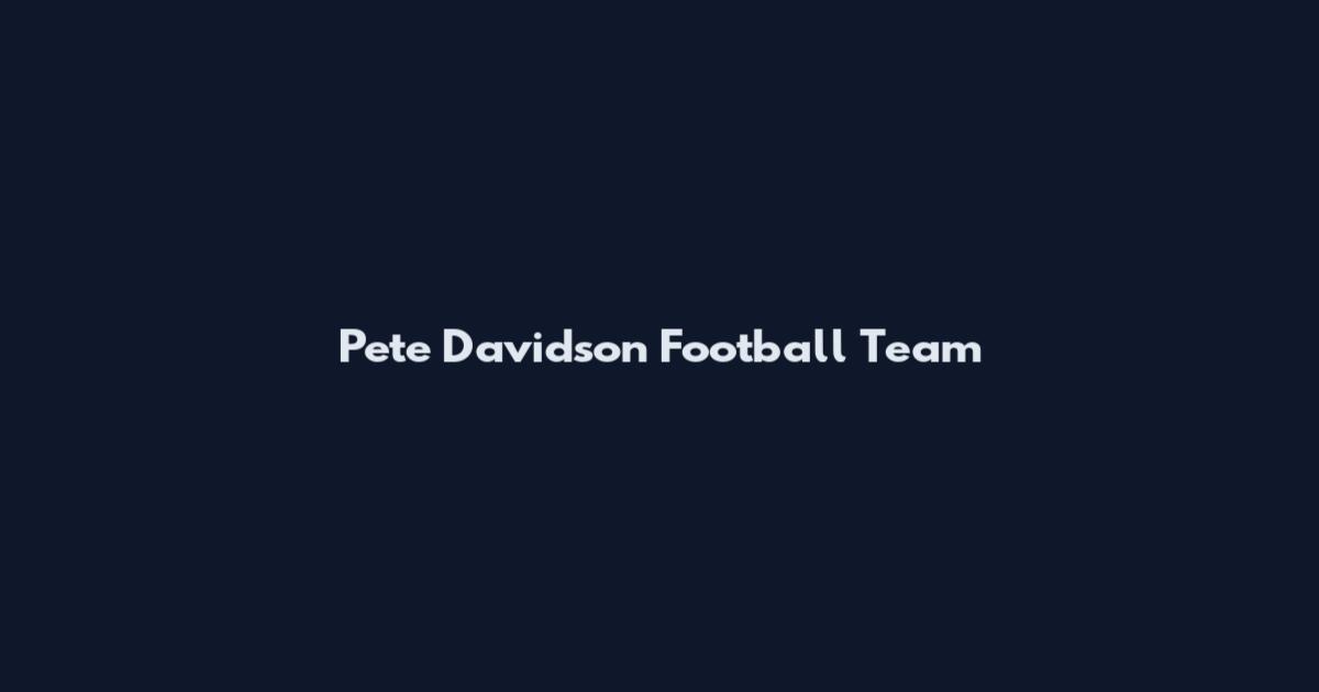 Pete Davidson Football Team