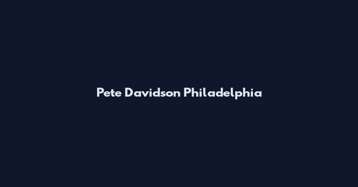 Pete Davidson Philadelphia