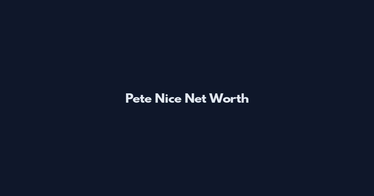 Pete Nice Net Worth